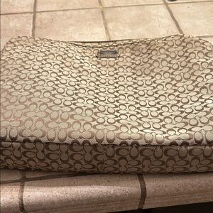 Coach Tan and Brown Signature Tote